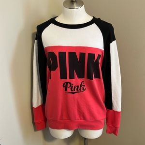 ‼️CLOSET CLOSING‼️ PINK Colorblock long-sleeve pullover - Size Small (oversized)